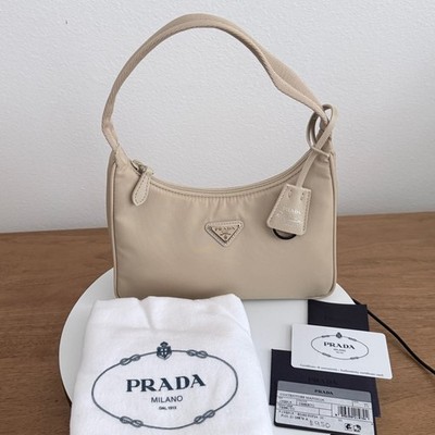 Prada Re-Edition 2000 Nylon Mini Bag Deserto Beige 1NE515