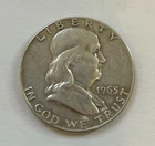 1963-D Ben Franklin Half Dollar Silver Coin Circulated Ungraded