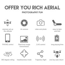 Drone 2025 4K HD Dual Camera WiFi FPV RC Foldable Quadcopter + 4 Batteries US 4