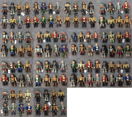 LOT OF 8 Bloks Pirates of the Caribbean mini Action Figure  2" loose