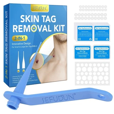 Skin Tag Removal Kit For Small to Large Skin Tags 2-8mm for Home Use Safe