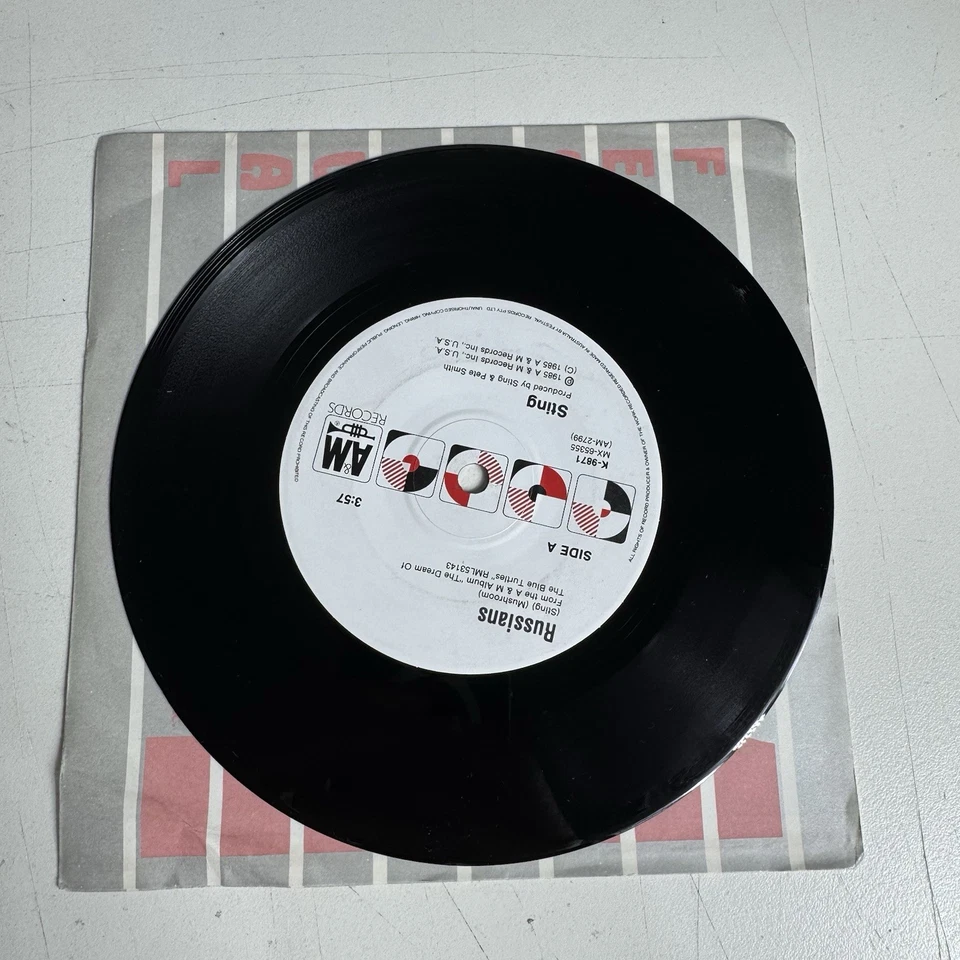 Sting Russians Vinyl Single 45RPM 7" A&M Records 1985 K9871 - Image 3 of 4