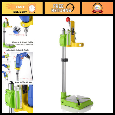 Adjustable Vertical Drill Stand for Electric & Hand Drills, 1.50-1.65 Inch, Benc