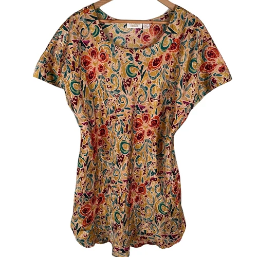 UNDERCOVER Camicia da notte Victoria's Secret donna taglia media tunica top floreale paisley spolverino