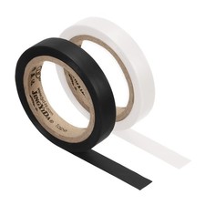 PATIKIL 26Ft Grip Finishing Tape, 2 Pack PVC Racquet Black,White