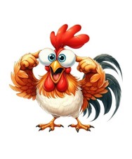 6x Sticker Crazy Chicken Car Sticker 9x9cm Motif Mix Funny Hen Bird Set