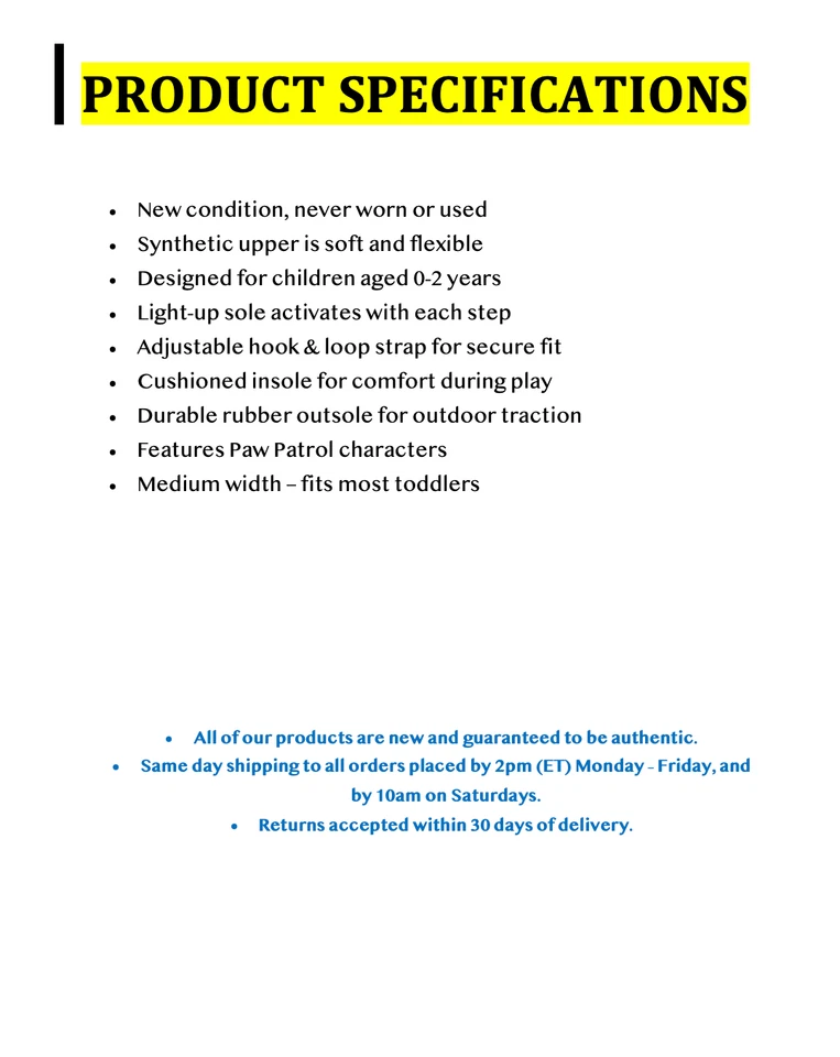 Sandalias iluminadas Nickelodeon Paw Patrol para niños pequeños talla 7 azul marino ajustables Foto 2 de 4