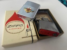 RARE BRIQUET VINTAGE ZIPPO 1969 2 RPIMA RED FELT TAP PARA AVEC BOITE D'ORIGINE
