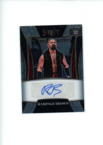 2022 Panini Select WWE Rampage Brown #SN-RPB Signature Selections Auto B