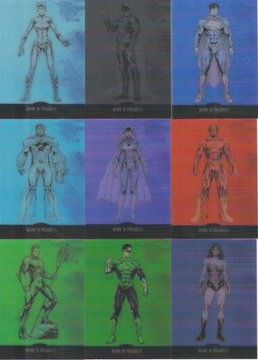 2012 DC The New 52 Work In Progress Lenticular Set of 9 Cards KAC
