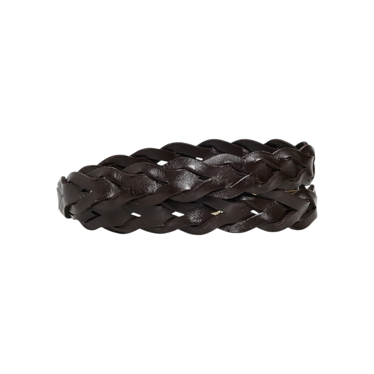Madewell Braided Leather Belt | Size: XXS-S Color: DARK CAROB Brown NZ480_BR6311_ld?wid=2000&hei=  main image 3