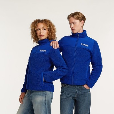 YAMAHA Fleece-Hoodie Paddock Blue Essentials Unisex mit Kapuze Taschen
