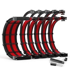 PSU Cable Extension Kit - 30CM Length, Sleeved Cable, 1x24Pin/2x8Pin/3x8Pin f...