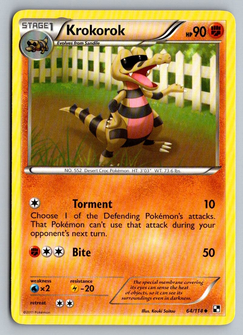 KROKOROK 64 BLACK & WHITE POKEMON LP