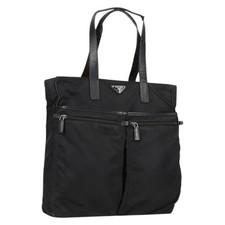 Borsa Prada Tote Bag Nylon Nero Argento Autentica ki5831