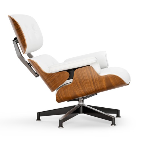 Classic Eames Lounge Chair and Ottoman Armchair Italian Real Leather Shell Chair - Bild 96 von 125
