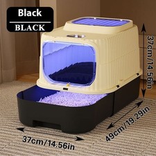 Extra Large Cat Litter Box  Hooded  Anti-Splashing  Cat Large Litter Trays 2026