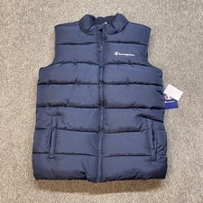 Champion Kids Puffer Vest Navy Blue Full Zip Sleeveless Jacket Size L 14 16 NWT