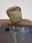 Vintage Sterling Silver Ring with Natural Moonstone Rectangular Gemstone