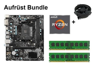 Bundle MSI A320M-A Pro MS-7C51 + AMD Ryzen 3 / Ryzen 5 + 8GB - 32GB RAM