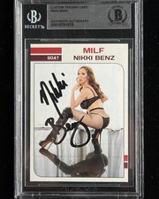 Nikki Benz Signed Custom Trading Card BAS Beckett COA Autograph
