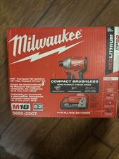 Milwaukee 3650-22CT M18 Compact Brushless 1/4" Hex Impact Driver Kit - 2 Batts
