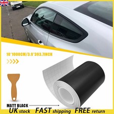 10cm x 10 Metre Matte Black De-chroming Chrome Delete Vinyl Wrap Tape Universal
