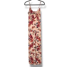 New Xhilaration Floral Wide Leg Jumpsuit Smoc...