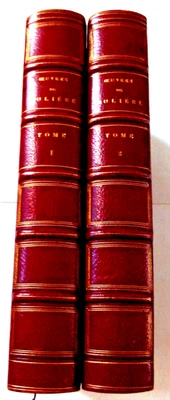 Oeuvres complètes de Molière. 2 volumes. In-8.relié. XII-798 & 781 pages .1854 - Photo 1/4