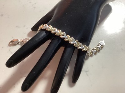 AUTHENTIC SIGN ITALY IBB AUTHENTIC SIGNED STERLING SILVER REVERSABLE BRACELET NR