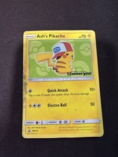 Pokémon Ash's Pikachu SM112 Promo Regular 70 HP Quick Attack Electro Ball MP on eBay