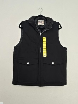 Heritage Brand Weatherproof Black Vest Men's Size Medium Quilted Lining Coat