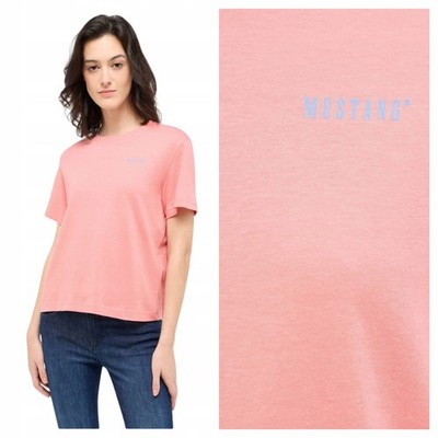 MUSTANG Damen-T-Shirt, Modell Floris Peach Blossom, klassische