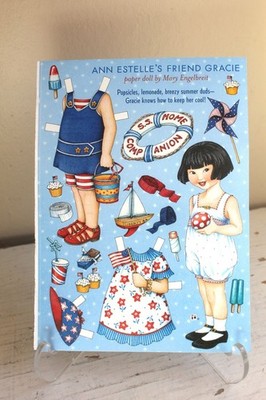 Uncut Paper Doll 1/2 Page Mary Englebreit Ann's Friend Gracie Nautical Summer