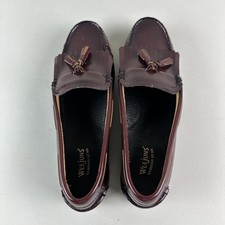 GH Bass Co Weejuns Mens 8 Burgundy Leather Tassel Loafer Shoes Made in USA EUC