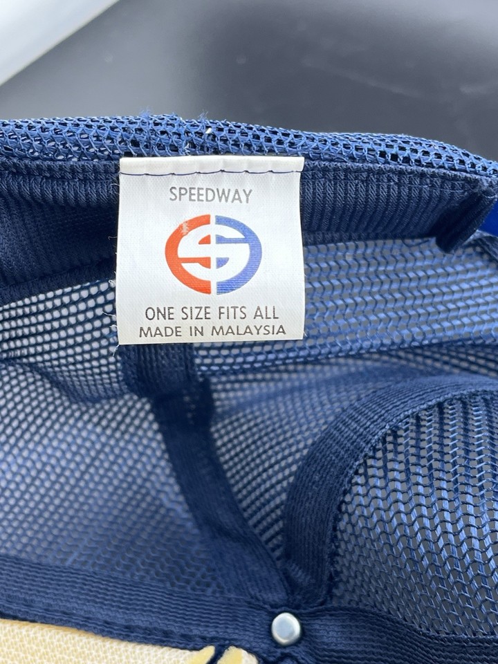 Vintage Speedway New York Snapback Trucker Hat Mesh Rope Gold Leaf Hat ...