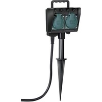 Brennenstuhl 2-Fach Gartensteckdose 1,4 M Schwarz