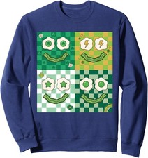 Smile Face Eggs and Bacon Ham Breakfast St Patricks Unisex Crewneck Sweatshirt
