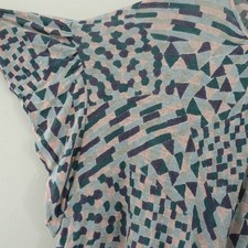 mina perhonen Light Collage Linen-Blend Gathered Shirt Size 40