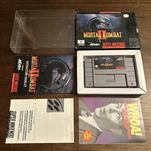 Mortal Kombat II (Super Nintendo SNES 1993) Complete - Tested - Authentic