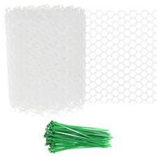 1-Pack 3.9 in x 9.8 ft Plastic Chickens Wire Fencing with 50 Ties [White] 10.67 per metre