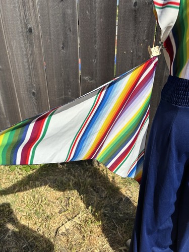 Vtg 70’s NWT Fortrel For Falcon Volup Rainbow Jumpsuit With Palazzo Pants - Picture 7 of 10
