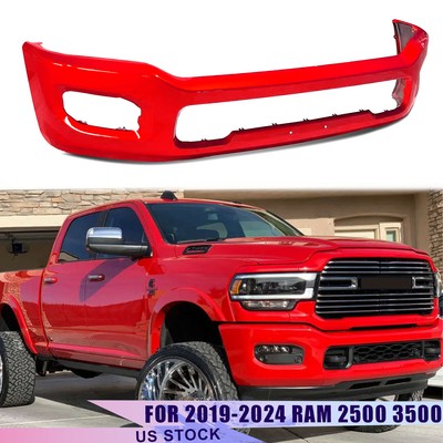 Front Bumper Face Bar Flame Red for 2019-2024 Ram 2500 3500 6QB391Z0AB W/ Hole