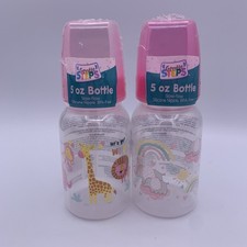 Gentle Steps Baby Bottles 5oz Slow Flow Silicone Nipple BPA-Free 2-Pack Pink