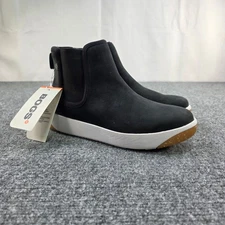 BOGS Kicker Chelsea LEA Waterproof Leather Ankle Boot Black Women's 7.5