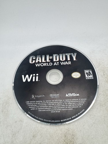 Call of Duty: World at War (Nintendo Wii, 2008) Disc Only Tested *NO TRACKING* - Picture 1 of 2