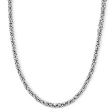 Byzantine Chain Necklace in Stainless Steel 19-21 Inches