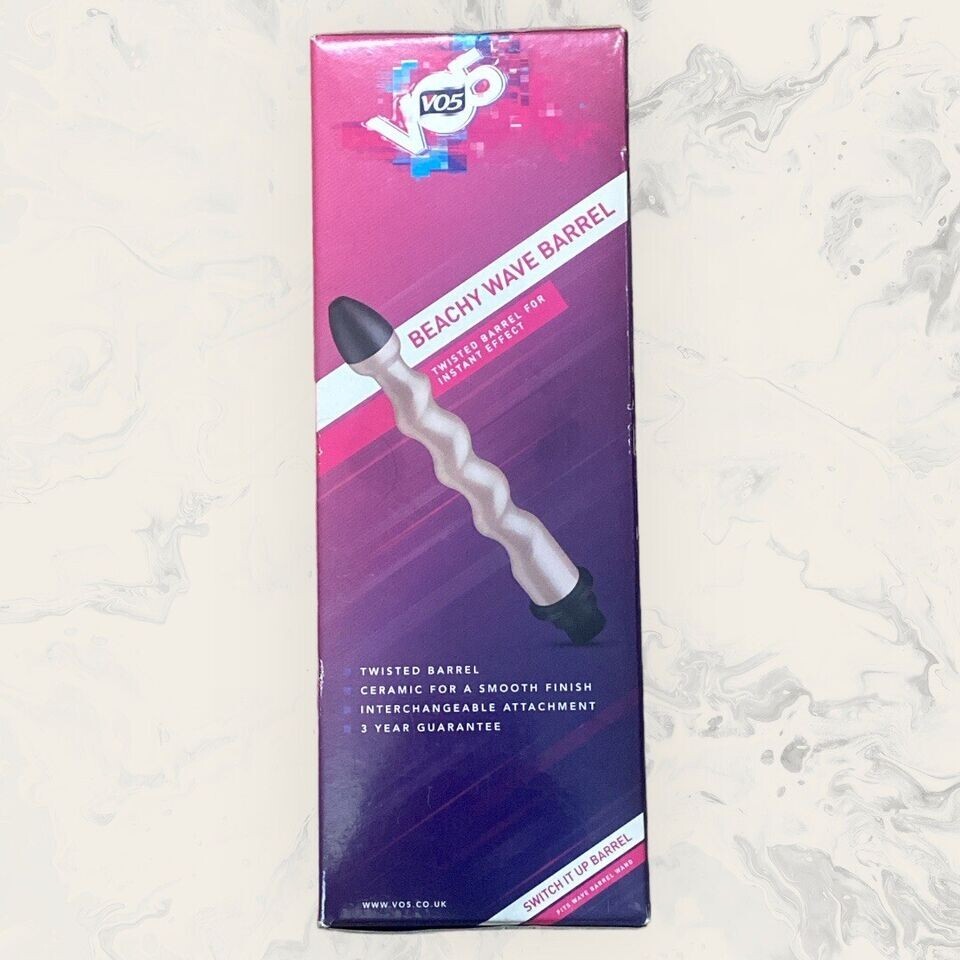 VO5 V0523U Beachy Wave Barrel Attachment Ceramic Twisted Barrel Curling Wand
