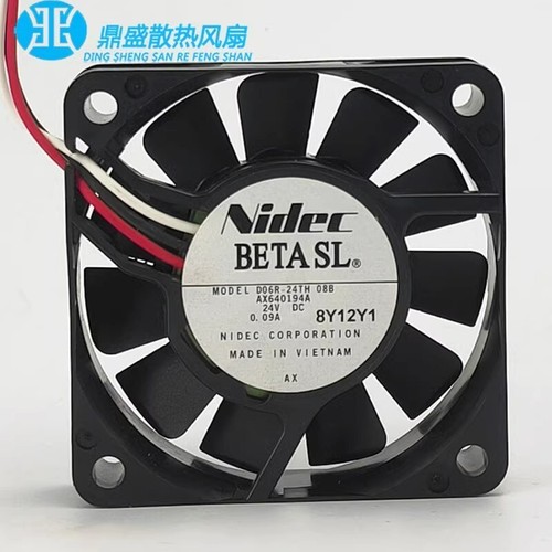 Nidec D06R-24TH 08B 6015 24V 0.09A 6CM 3-Pin Inverter Cooling Fan - Picture 5 of 5