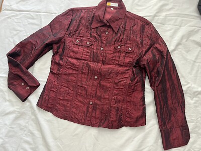 Bluse Blazer, weinrot, Größe 40, Ute Fries